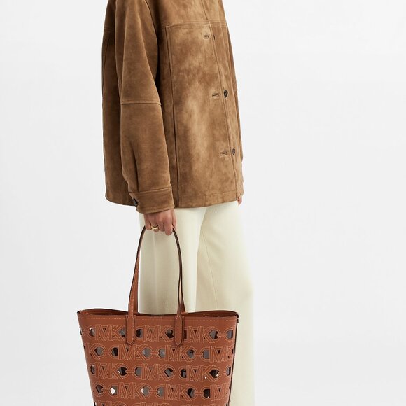 Michael Kors Eliza Large E/W Open Tote Bag in Luggage #30S4SZAT7P NWT - Picture 2 of 6